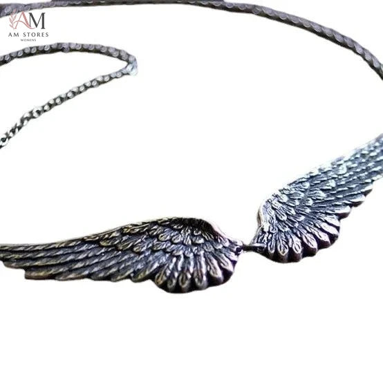 Vintage Angel Wing Feather Statement Necklace - view 5