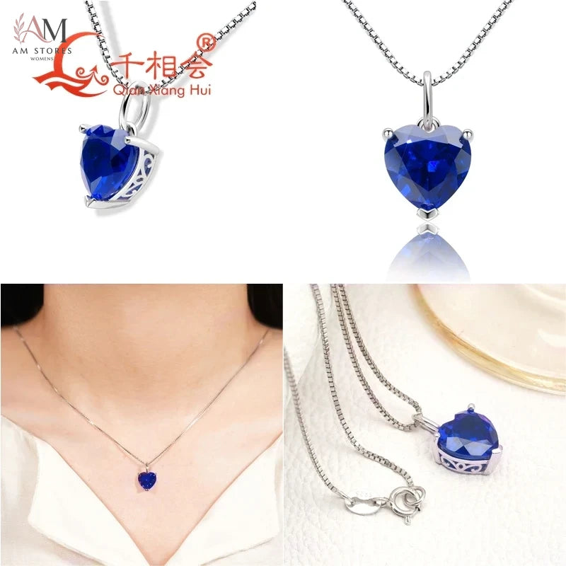 3.6ct Heart-Shaped Lab-Grown Gemstone Pendant Necklace - view 5