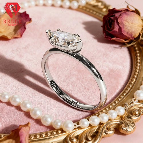 925 Sterling Silver Moissanite Wedding Women's Ring - view 1