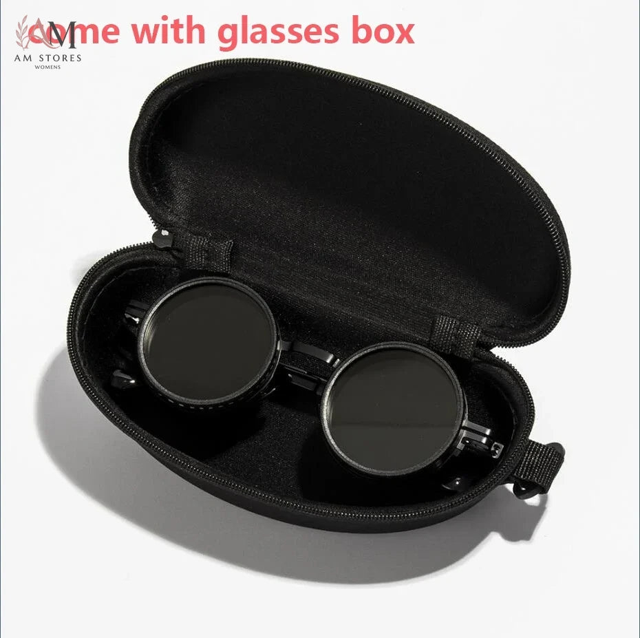 Unisex Vintage Round Polarized ND9 Eyeglasses UV400 - view 14