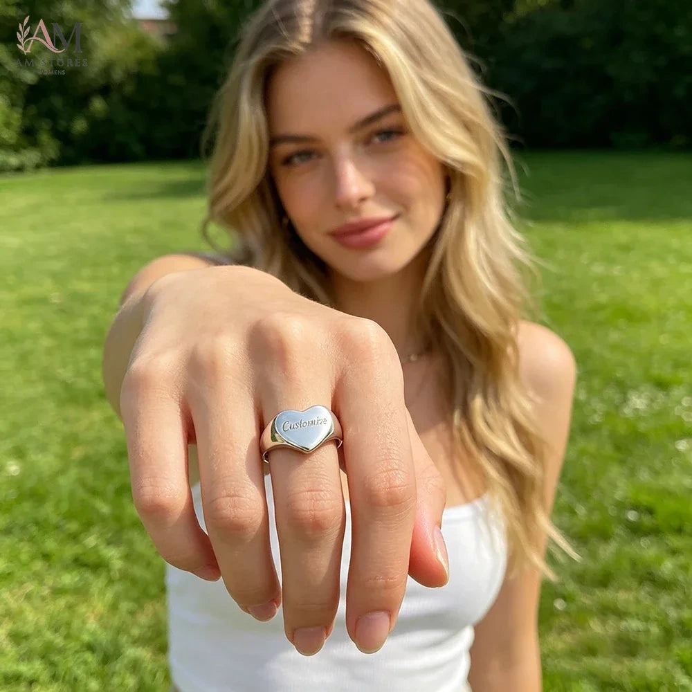 Stainless Steel Wedding Women's Ring - view 2