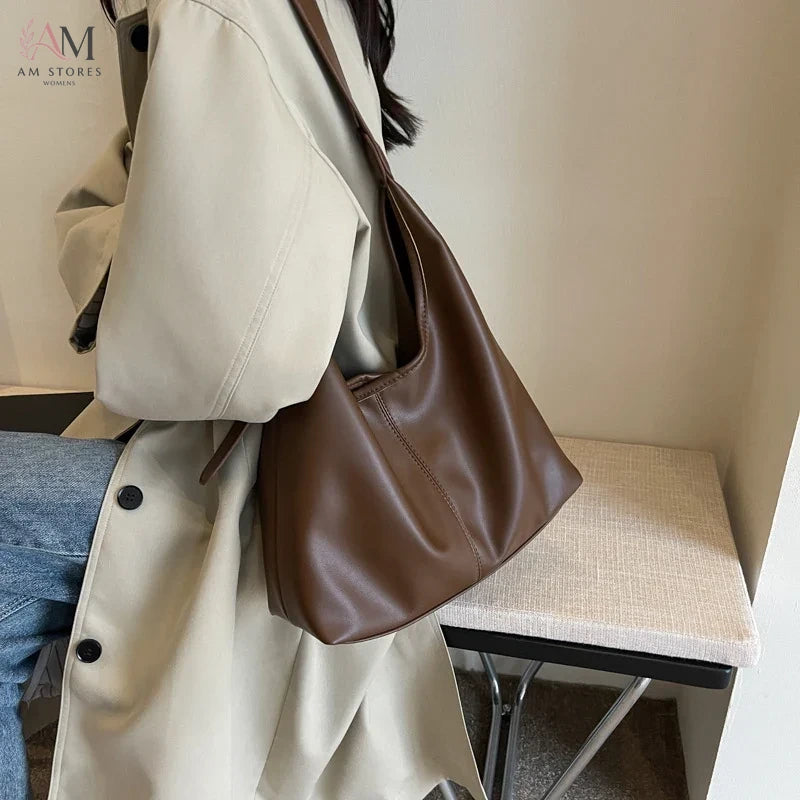 Women's PU Leather Large-Capacity Shoulder Bag - view 1