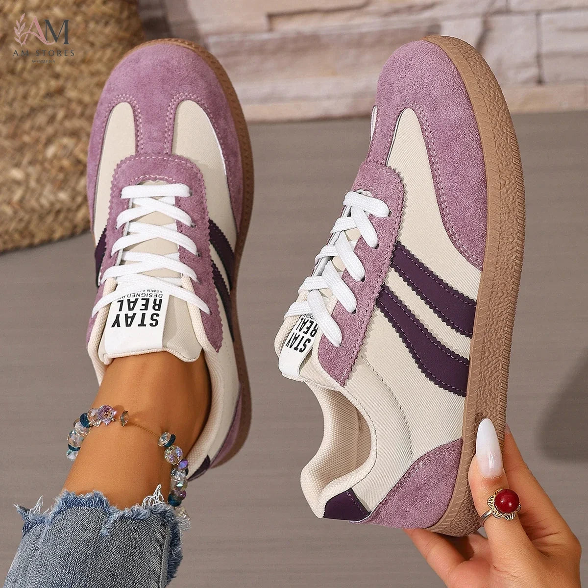 Women's Leather Comfort Outdoor Sneakers - view 7