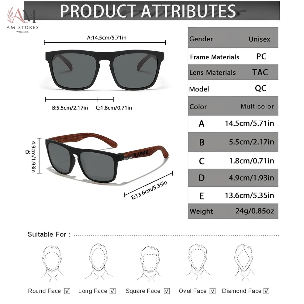 KAROS Unisex Square Polarized Cycling Sunglasses UV400 - view 3