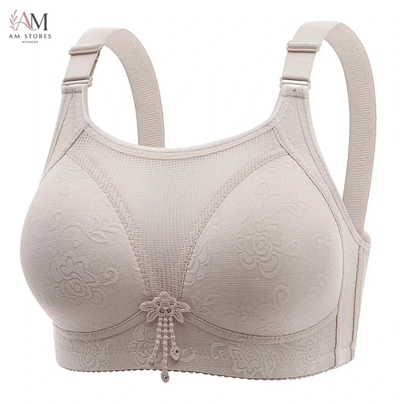 Women's Plus-Size Wireless Breathable Lace Seamless Bra - view 2