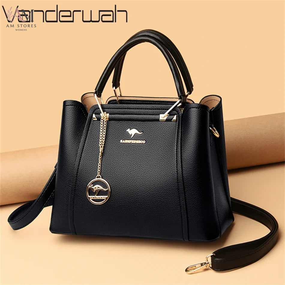 Women's Leather Large-Capacity Crossbody Bag - view 2