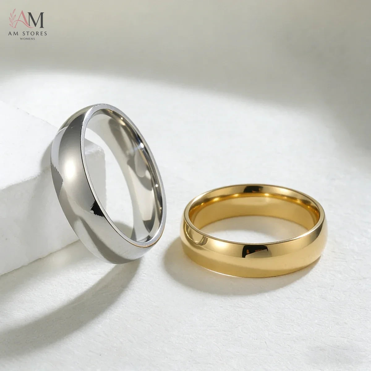 Stainless Steel Wedding Couple Unisex Ring - view 3