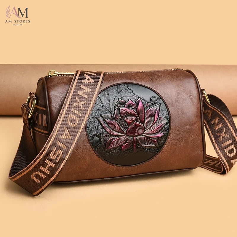 Women's Leather Crossbody Bag - view 7