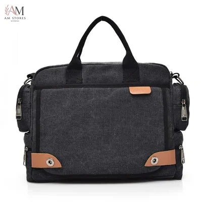 Men's Canvas Travel Crossbody Messenger Bag - view 9
