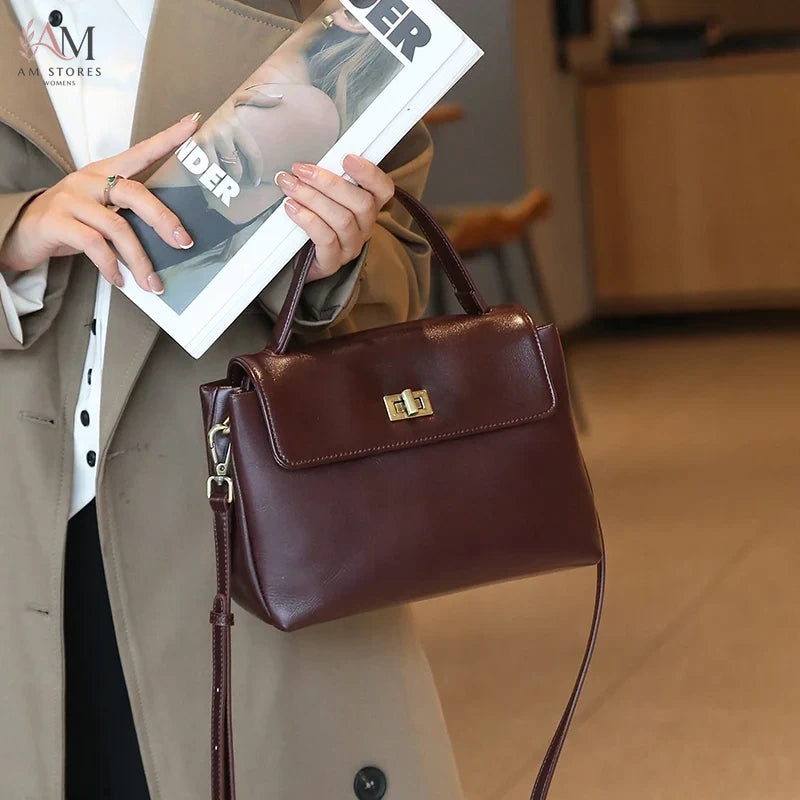 Genuine Women's Leather Vintage Crossbody Bag - view 11