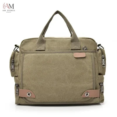 Men's Canvas Travel Crossbody Messenger Bag - view 7