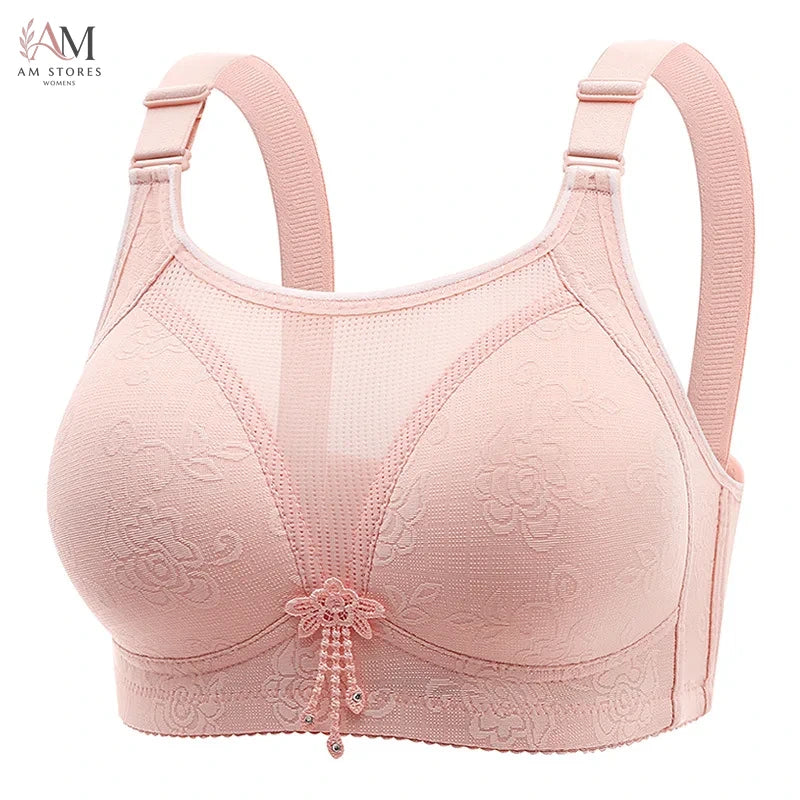 Women's Plus-Size Wireless Breathable Lace Seamless Bra - view 6