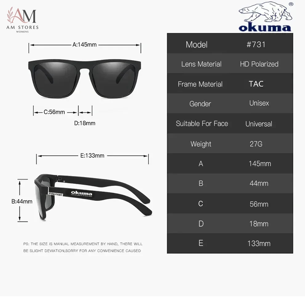 Okuma Unisex Polarized Driving Sunglasses UV400 - view 6