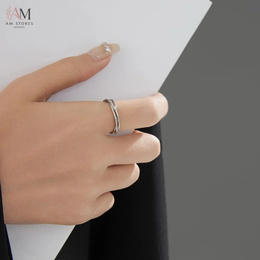 Customize Stainless Steel Engagement Wedding Women's Ring - view 4