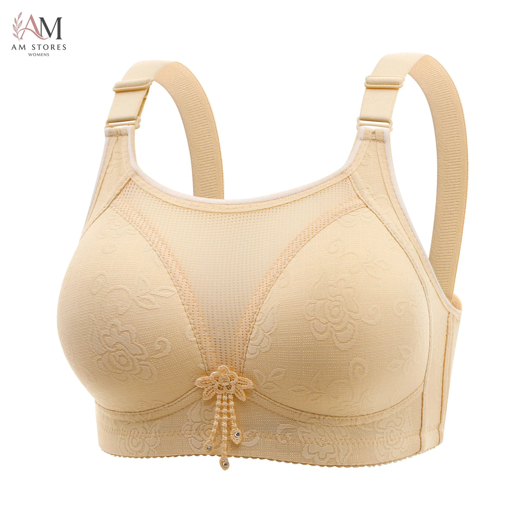 Women's Plus-Size Wireless Breathable Lace Seamless Bra - view 7