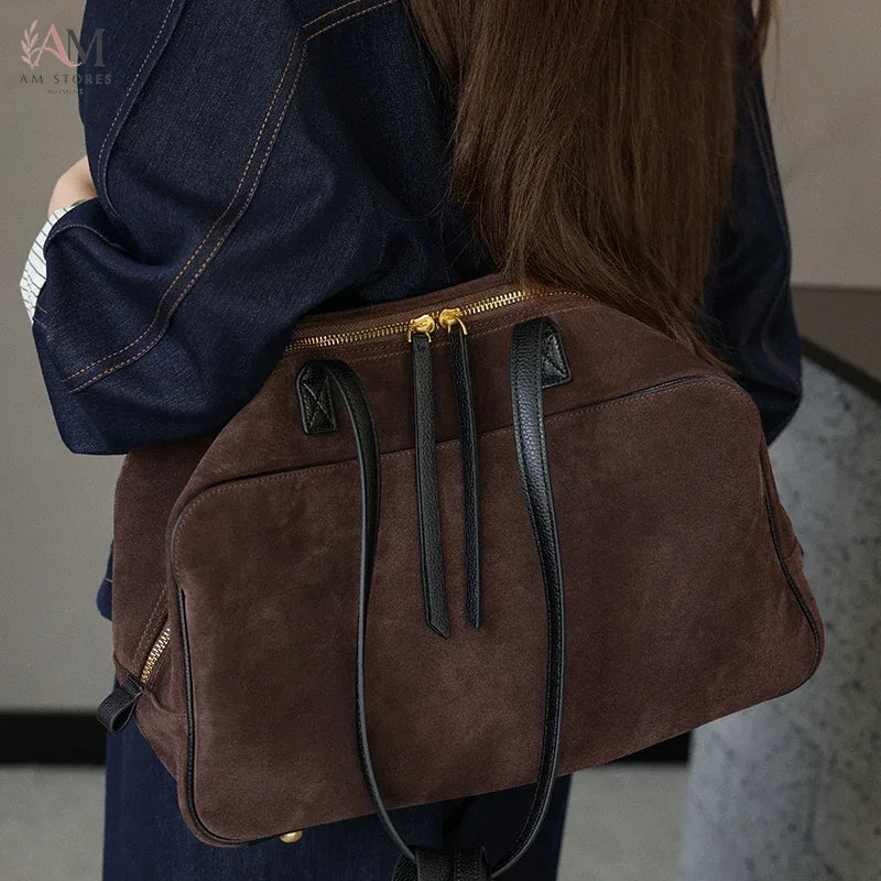 Women's Leather Large-Capacity Tote Bag - view 3