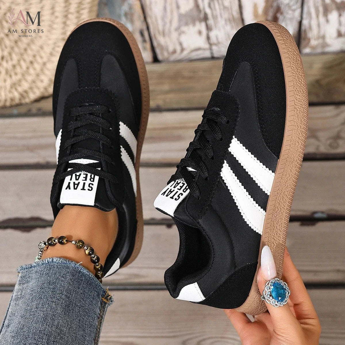Women's Leather Comfort Outdoor Sneakers - view 1