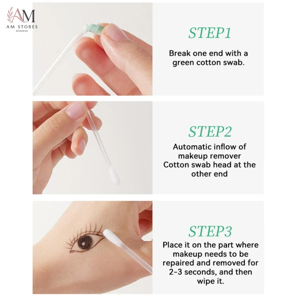ikAllANT Pre-Soaked Makeup Remover Cotton Swabs - view 6