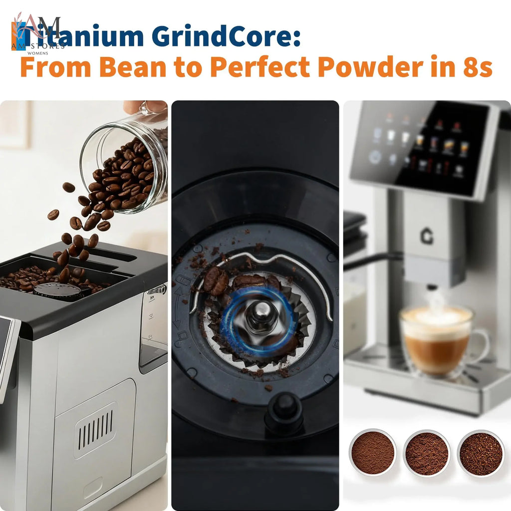 Automatic Espresso Machine with Built-In Grinder & Milk Frother - view 3