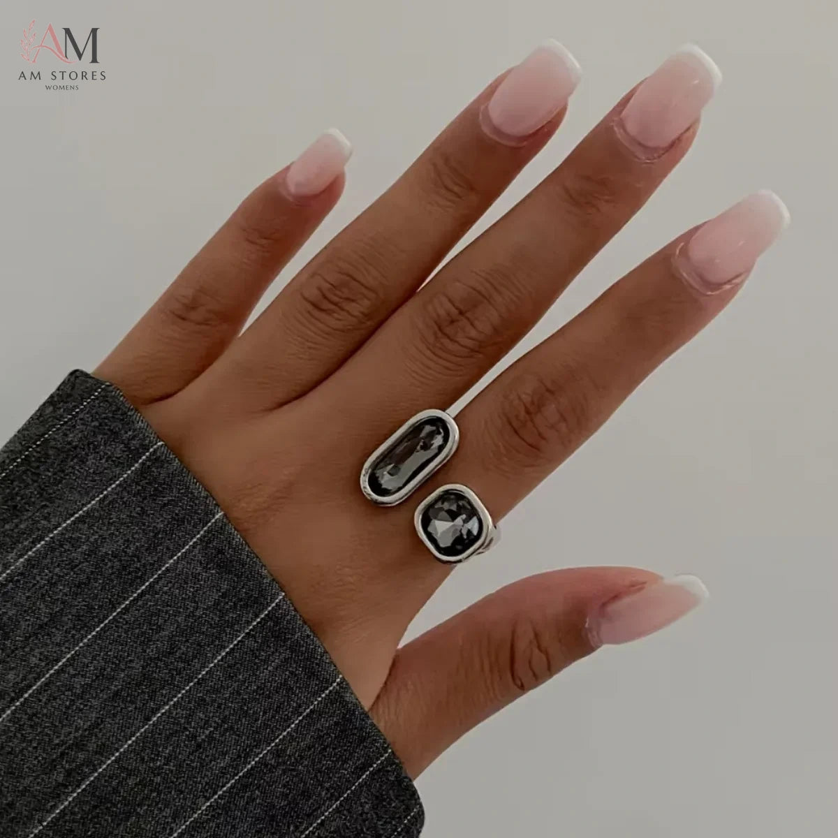 Acrylic Open Adjustable Women's Ring - view 6