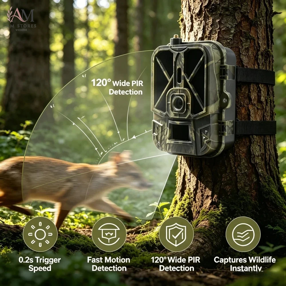4K 120MP 4G Trail Camera with Water-Resistant & Built-In SIM - view 2