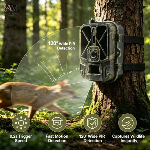 4K 120MP 4G Trail Camera with Water-Resistant & Built-In SIM - view 2