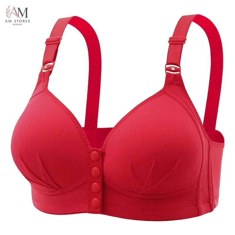Women's Plus-Size Wireless Breathable Front-Closure Seamless Bra - view 2