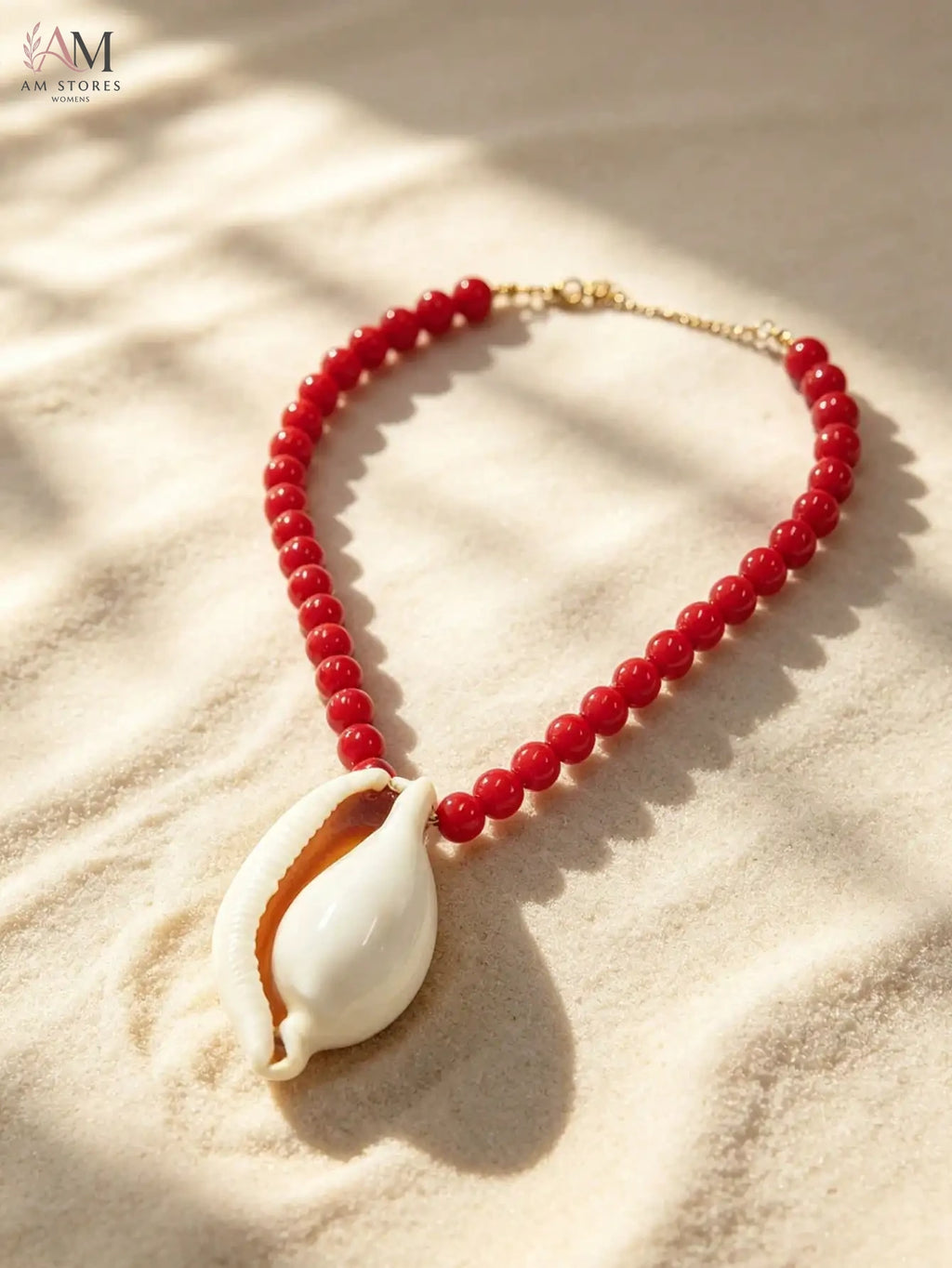 Boho Cowrie Shell Beaded Choker Necklace - view 5