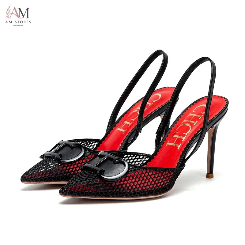 CHCH Women's Breathable Mesh 9cm High-Heel Sandals - view 1