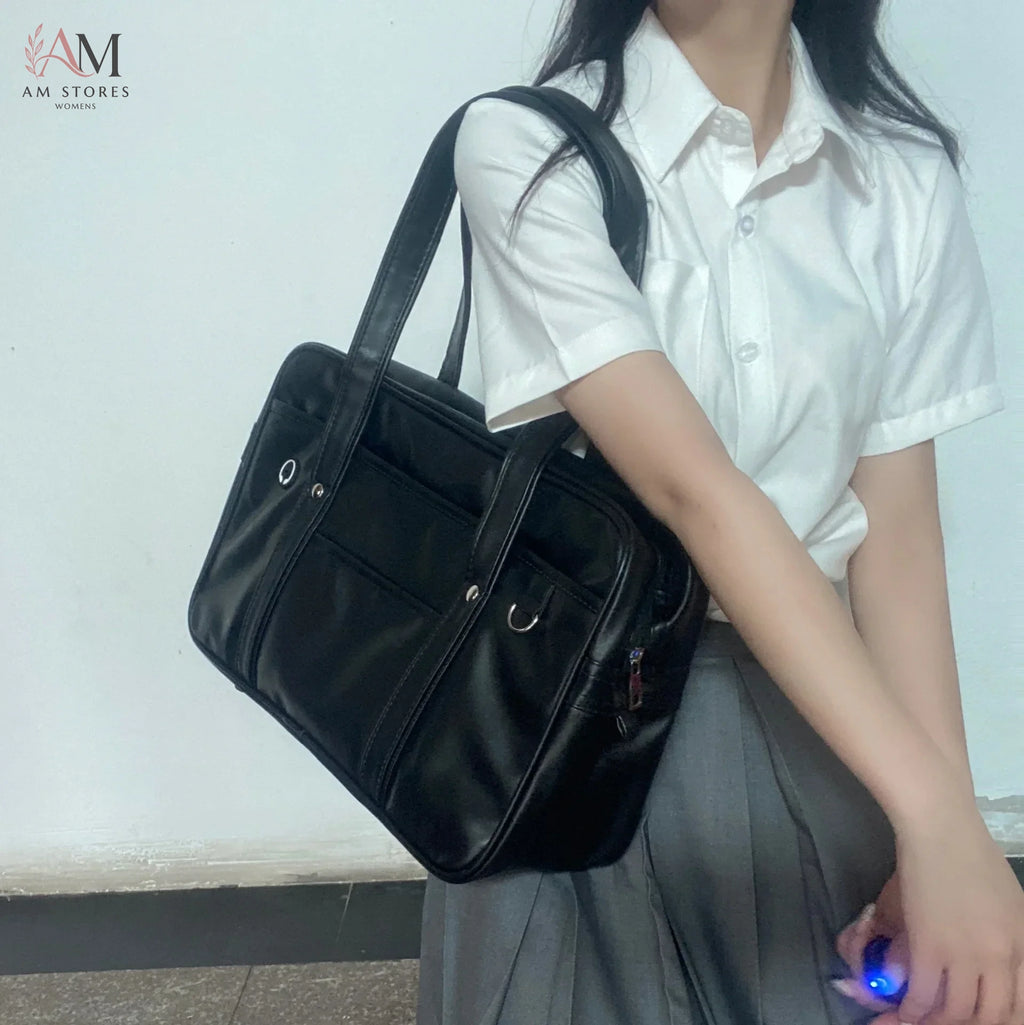 HOMEFISH Women's PU Leather Waterproof Backpack - view 2