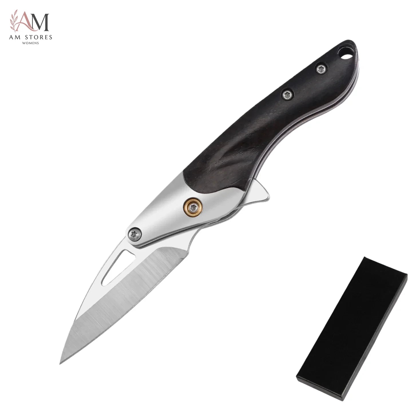 Black Walnut Handle Folding Fruit Knife - view 8