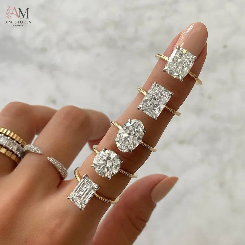 Customizable Moissanite Engagement Women's Ring - view 2
