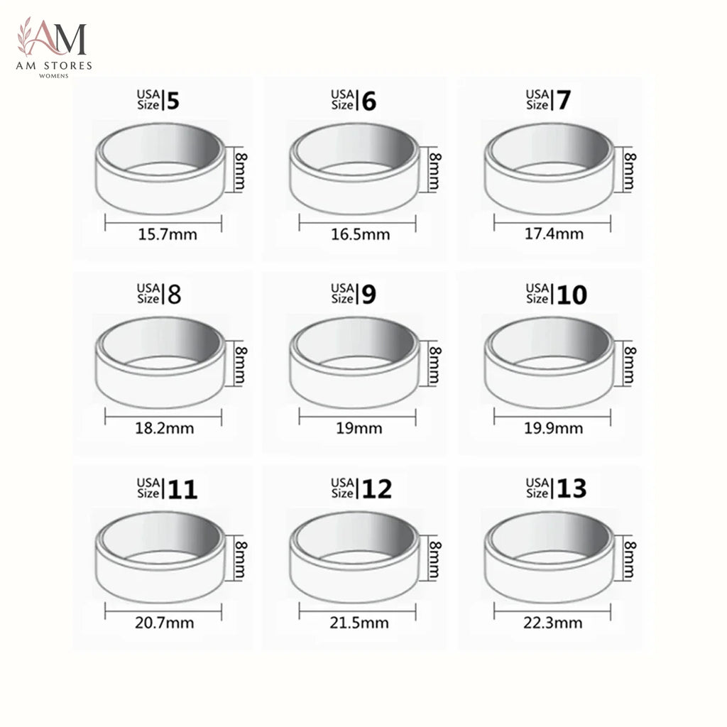 Stainless Steel Wedding Couple Unisex Ring - view 4