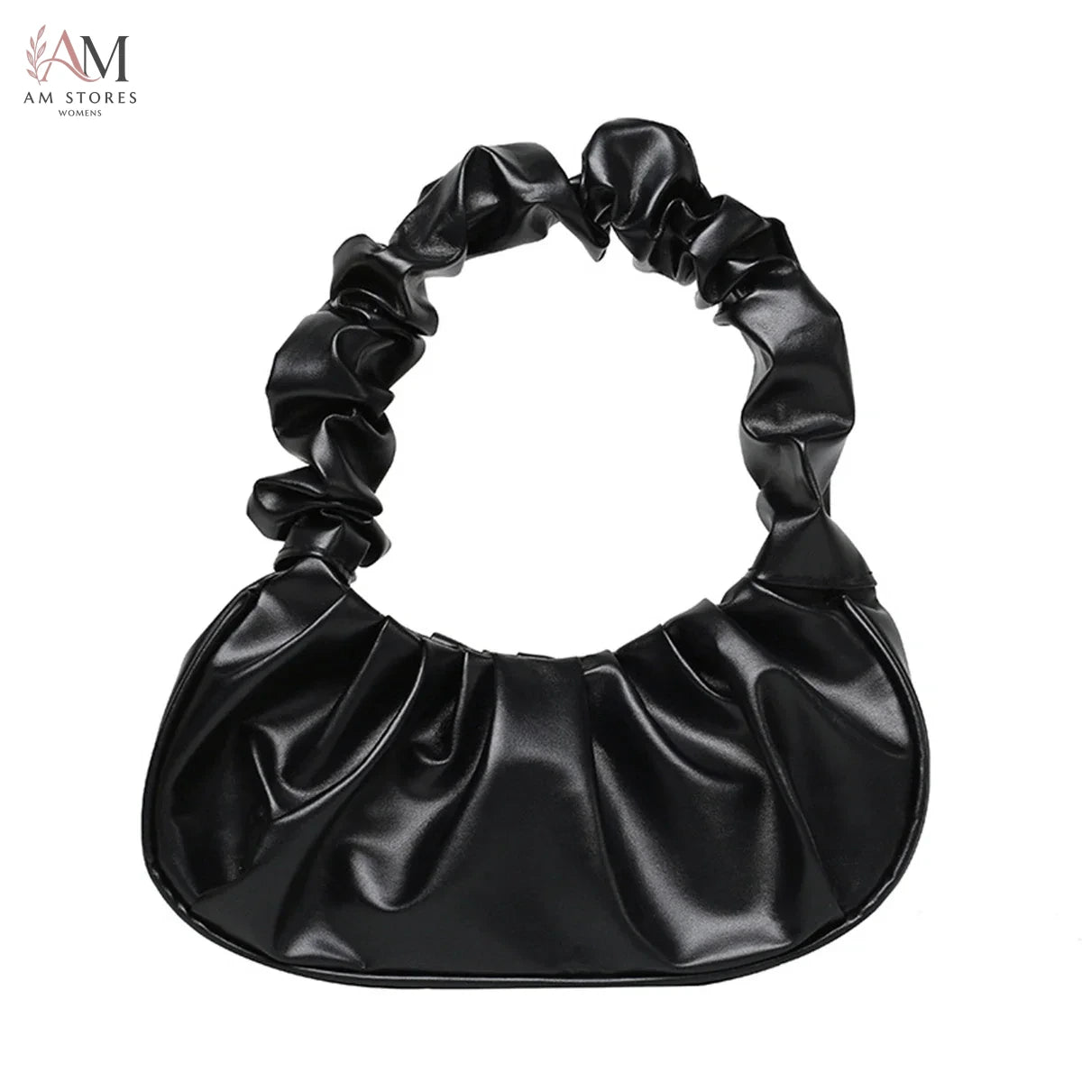 Women's Pleated PU Leather Cloud Shoulder Bag - view 6