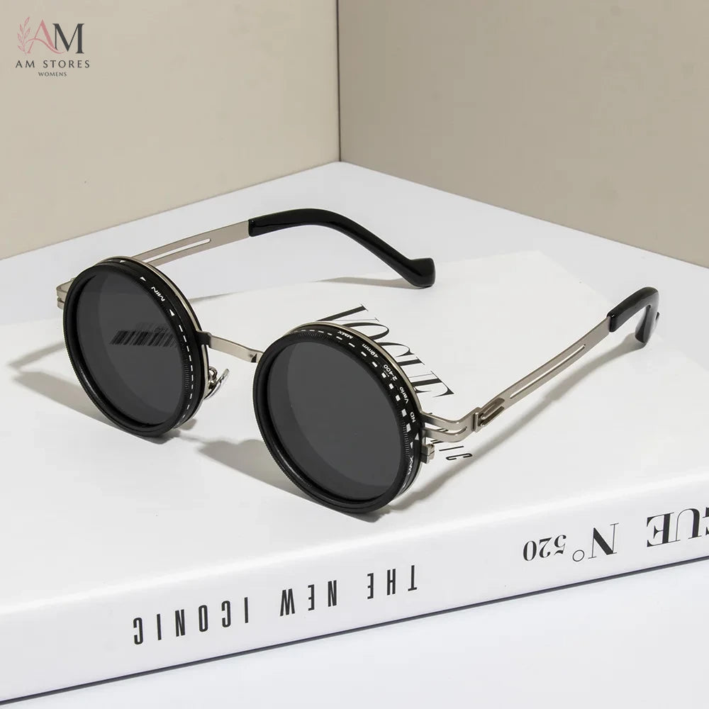 Unisex Vintage Round Polarized ND9 Eyeglasses UV400 - view 15
