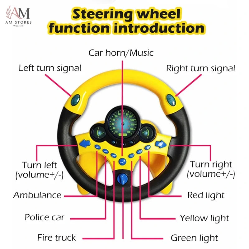 Baby Educational Light-Up Sound Steering Wheel Toy - view 5