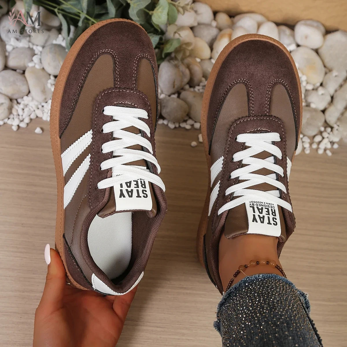 Women's Leather Comfort Outdoor Sneakers - view 2