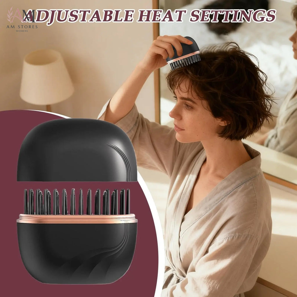 Anti-Scald Portable Rechargeable Hair Straightening Brush - view 6
