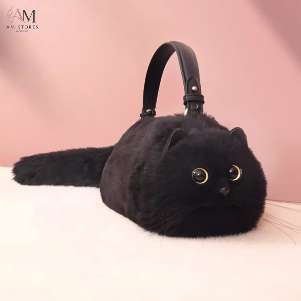 Plush Cat Shoulder Messenger Bag - view 3