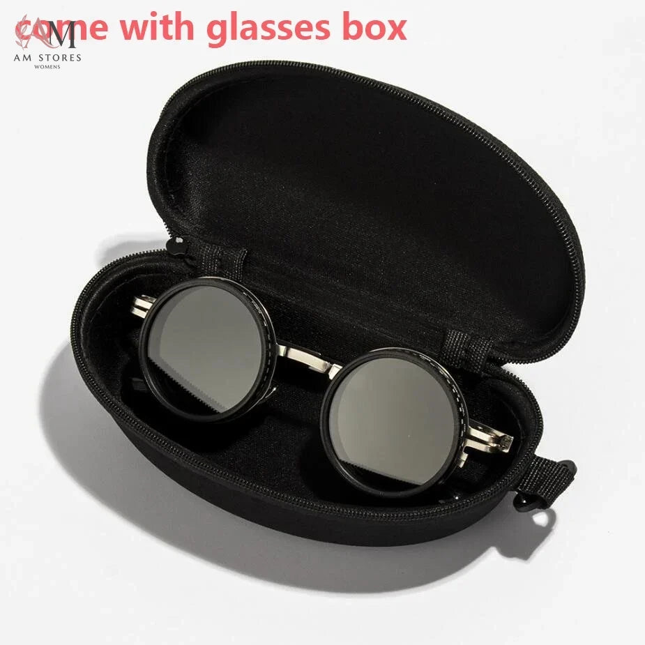Unisex Vintage Round Polarized ND9 Eyeglasses UV400 - view 4