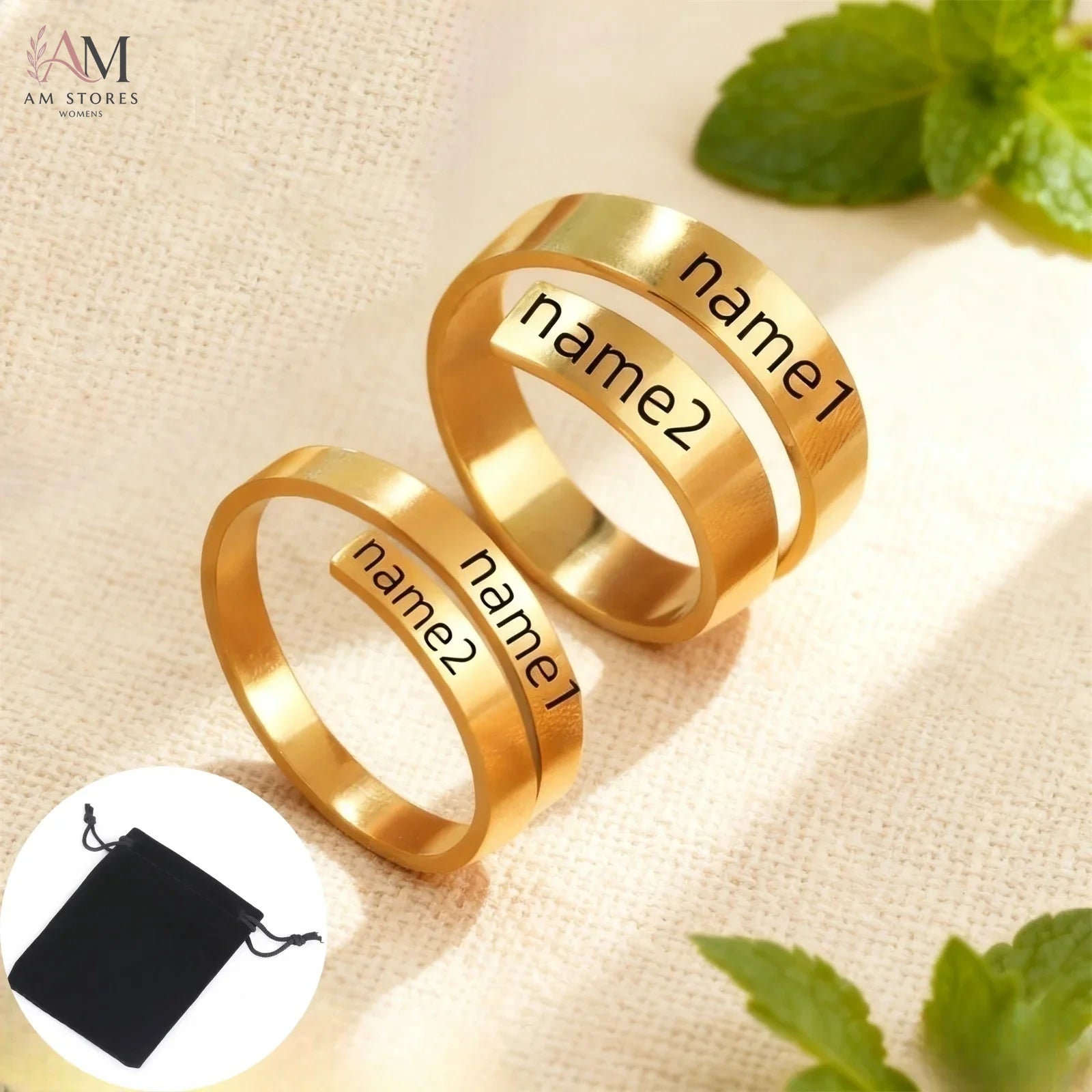 Stainless Steel Adjustable Geometric Women's Ring - view 1