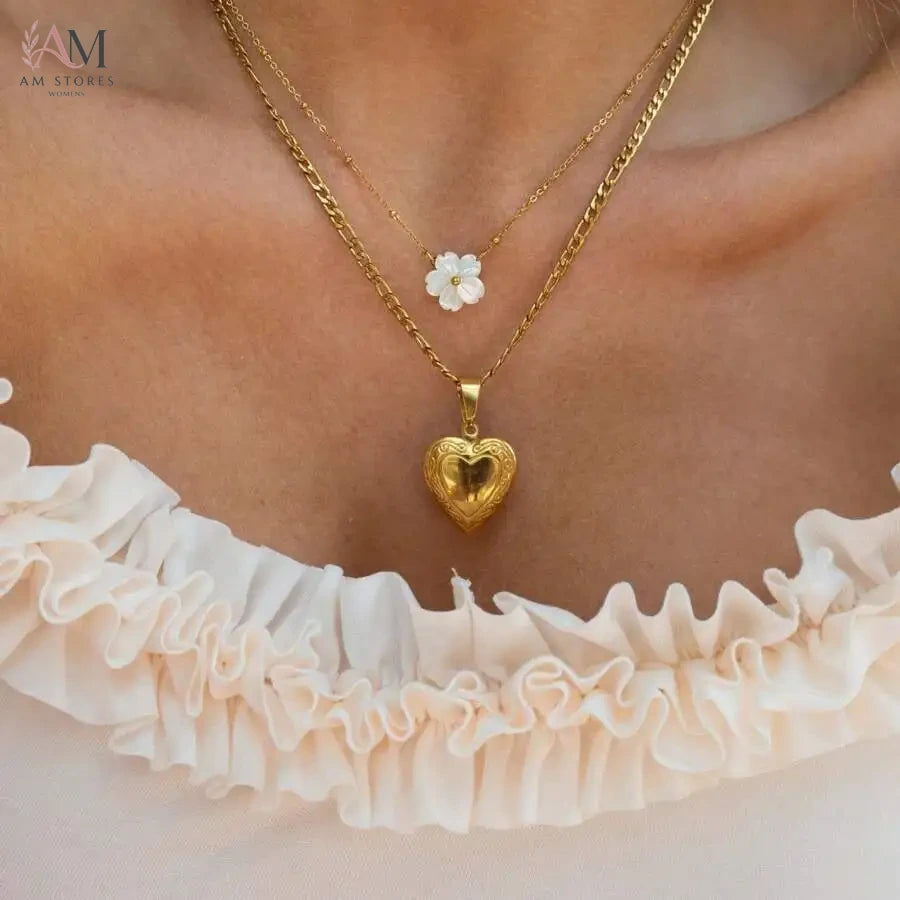 Bohemian Plumeria Flower Pendant Necklace - view 6