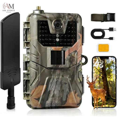 4G 120MP 4K APP Trail Camera 4K Live Broadcast  FREE Cloud Service Hunting Photo Traps Wildlife Cameras Night Vision HC900PRO