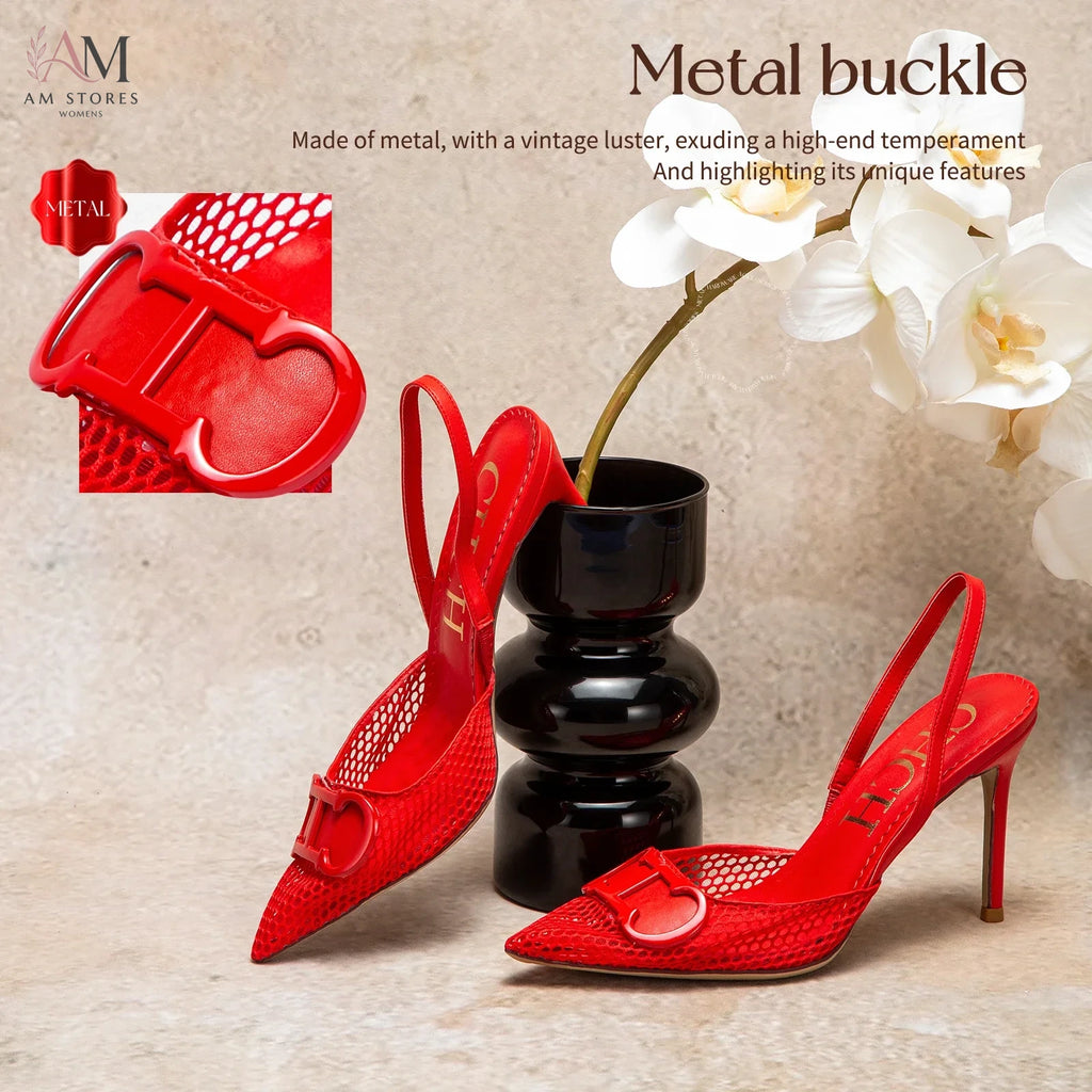 CHCH Women's Breathable Mesh 9cm High-Heel Sandals - view 4
