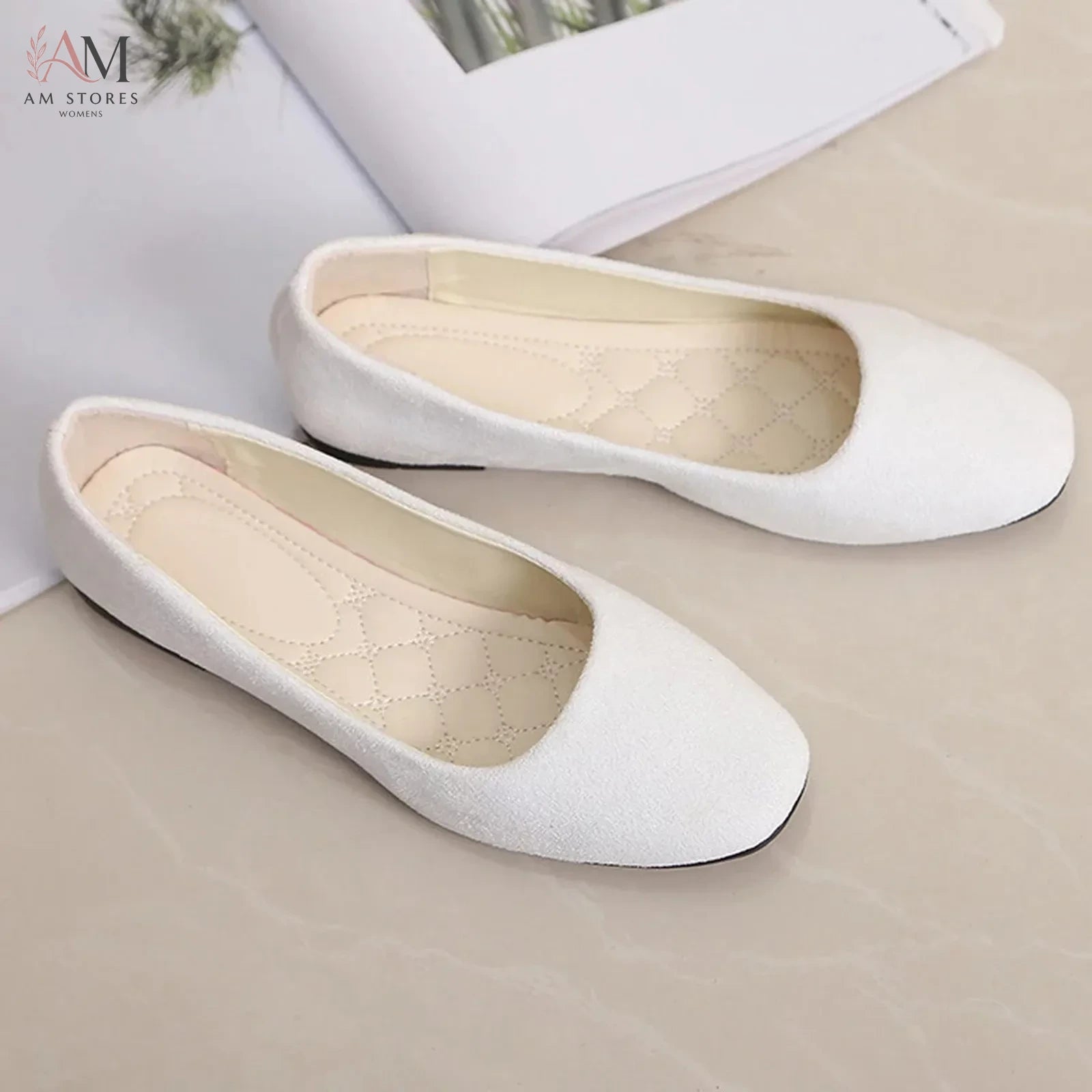 Women's Suede Square-Toe Flat Loafers - view 8