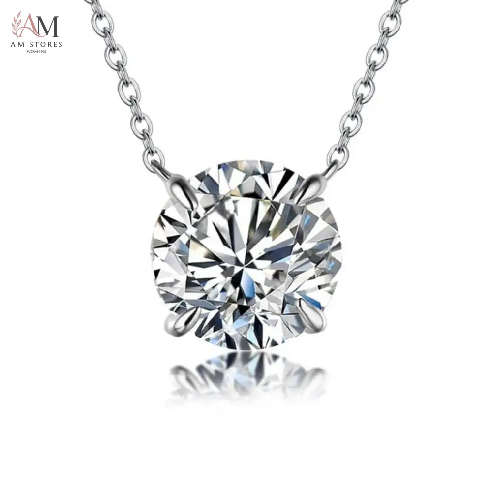 0.5–5CT Moissanite Pendant Necklace in 925 Sterling Silver - view 6