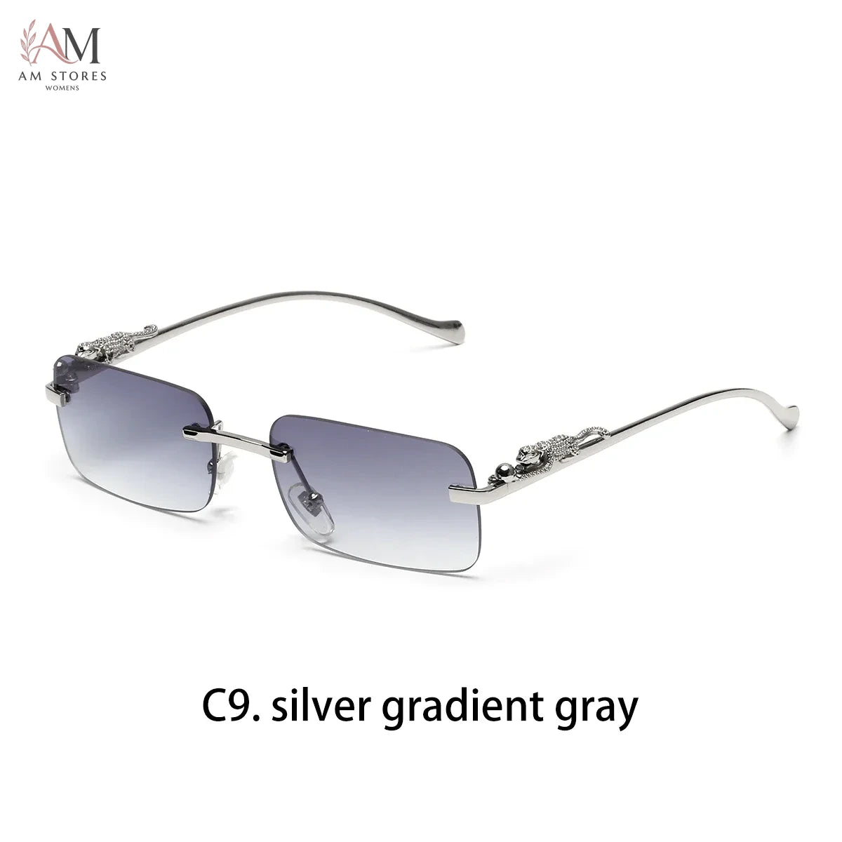 Ruiao Unisex Rimless Square Metal Sunglasses UV400 - view 18