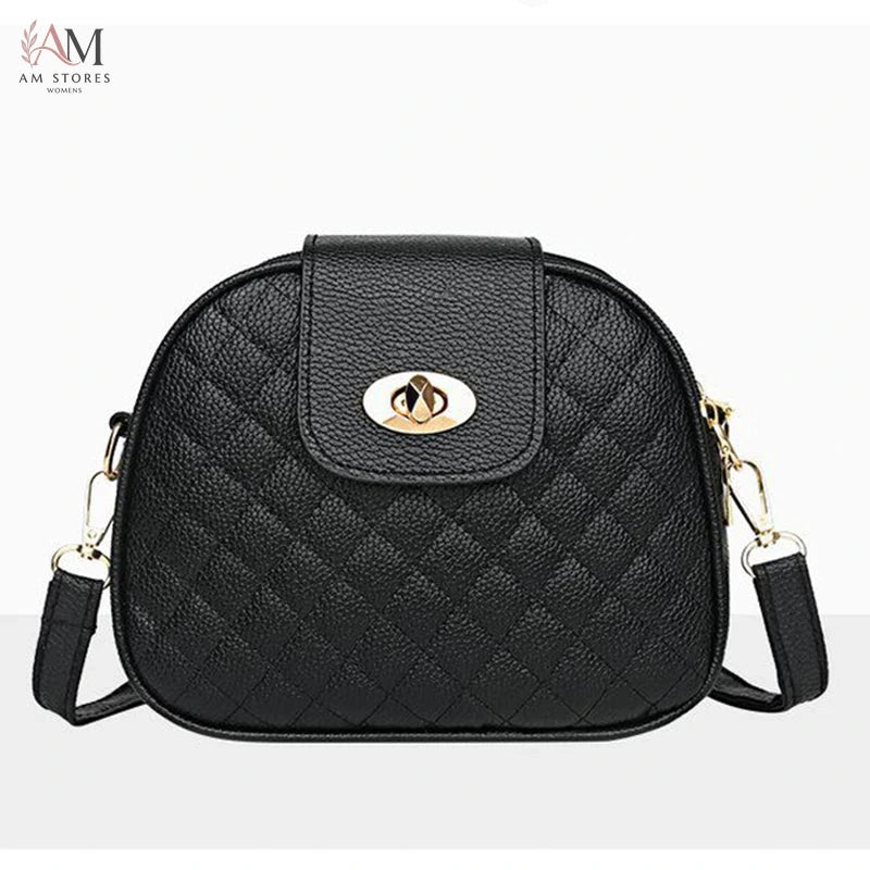 Women's Leather Quilted Multi-Compartment Crossbody Bag - view 7