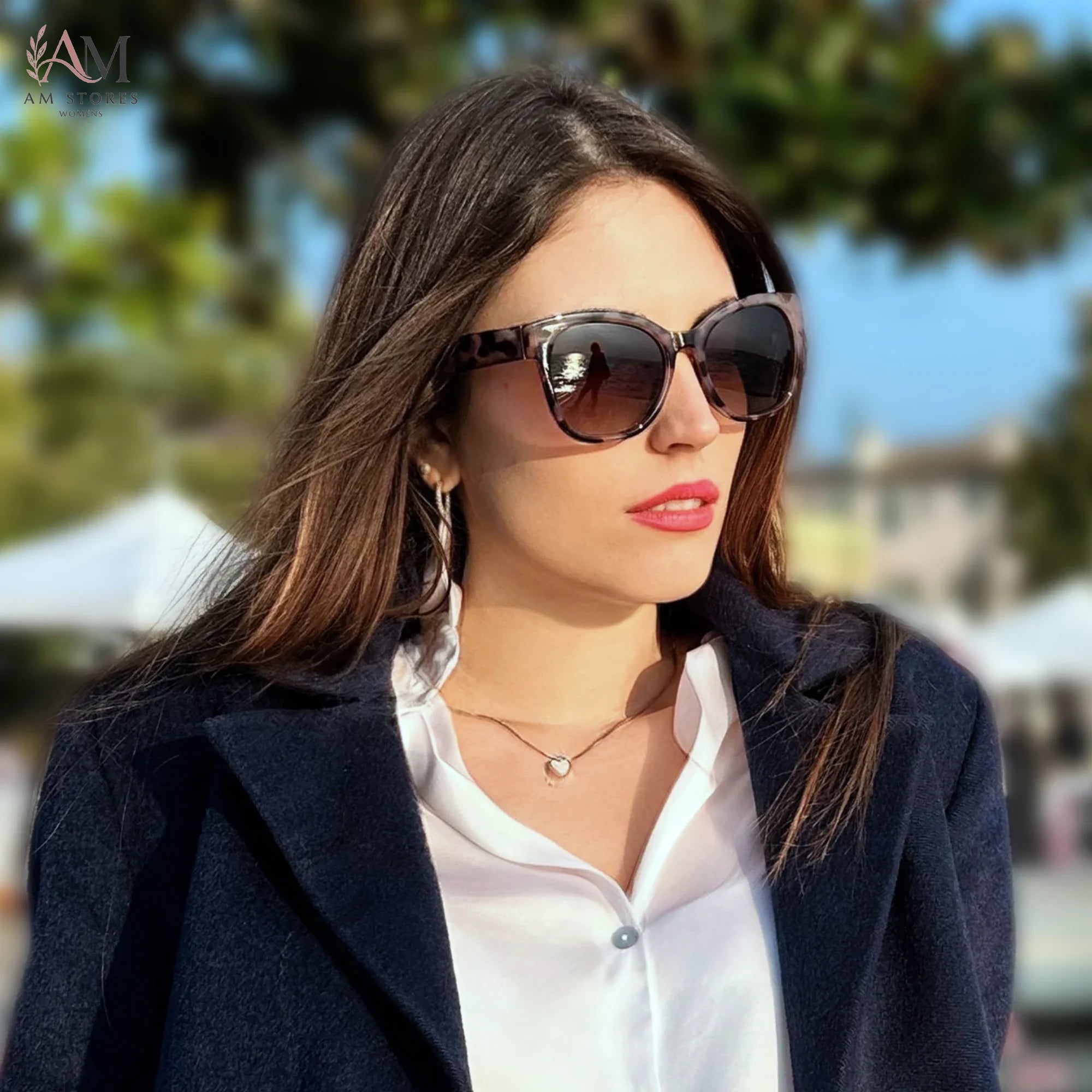 ZENOTTIC Women's Vintage Cat-Eye Oversized Polarized Sunglasses UV400 - view 1