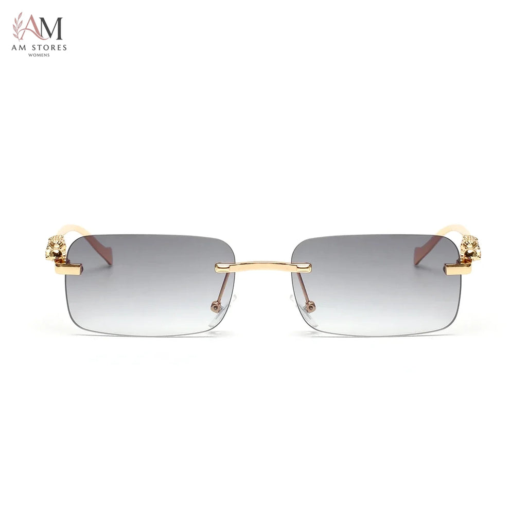 Ruiao Unisex Rimless Square Metal Sunglasses UV400 - view 4